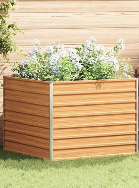 VidaXL Verhoogde plantenbak Licht Bruin 100 x 100 x 77 cm