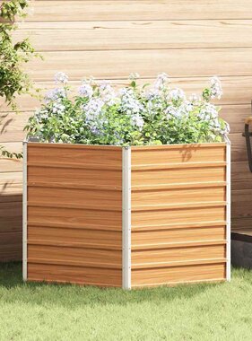 VidaXL Verhoogd Tuinbed Licht Bruin 129 x 129 x 77 cm