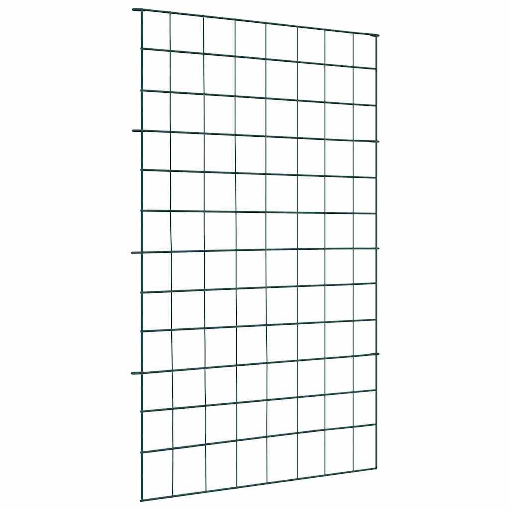 VidaXL Vijverhekken Set 8 pcs Groen 50 x 80 cm Staal