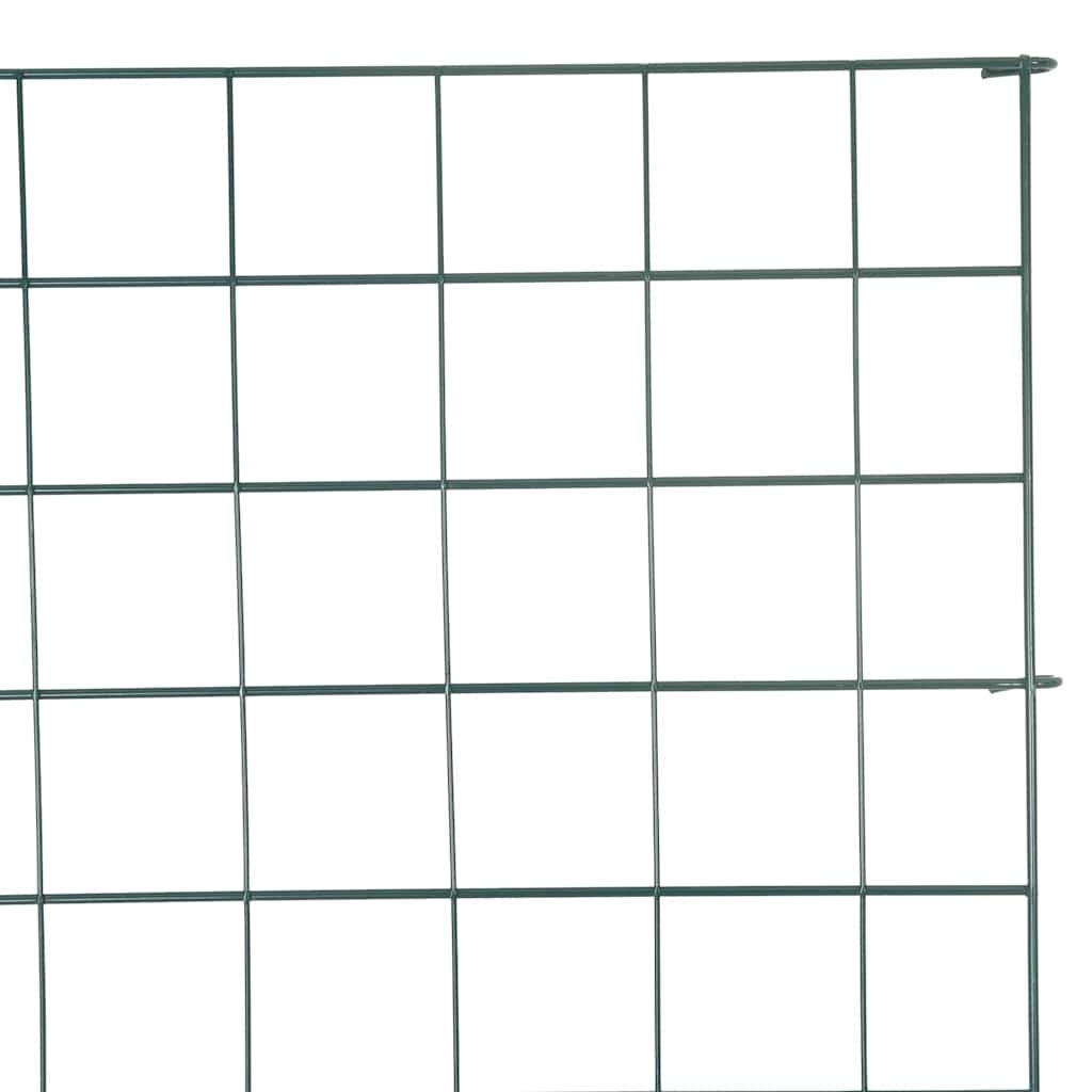 VidaXL Vijverhekken Set 8 pcs Groen 50 x 80 cm Staal