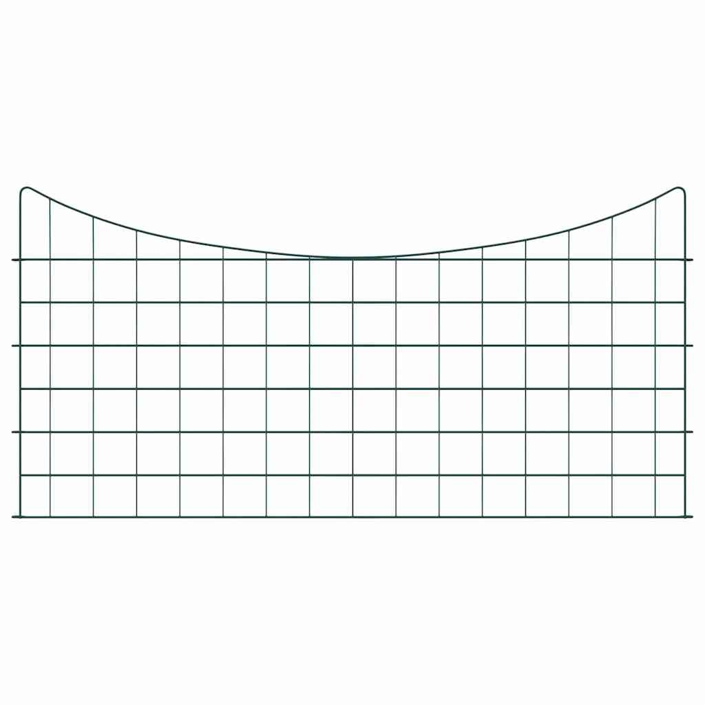 VidaXL Vijverhekken Set 5 pcs Groen 100 x 50 cm Staal