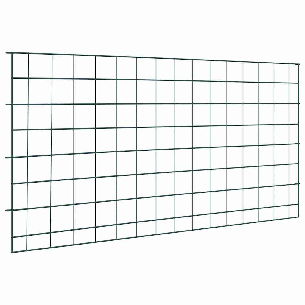 VidaXL Vijverhekken Set 5 pcs Groen 100 x 50 cm Staal