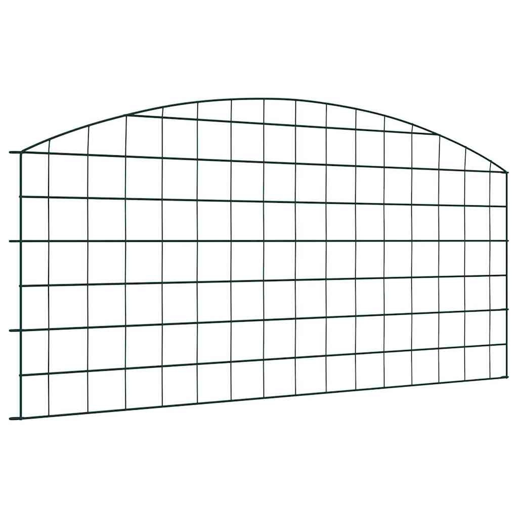 VidaXL Vijverhekken Set 5 pcs Groen 100 x 50 cm Staal