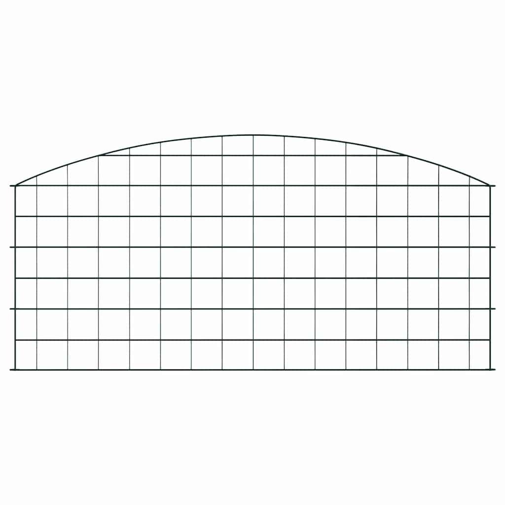 VidaXL Vijverhekken Set 5 pcs Groen 100 x 50 cm Staal