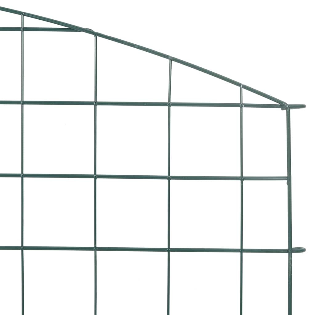 VidaXL Vijverhekken Set 5 pcs Groen 100 x 50 cm Staal