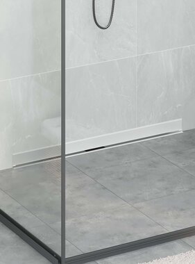 VidaXL Wandgemonteerde Douche Afvoer Zilver 90 cm Roestvrij staal 304