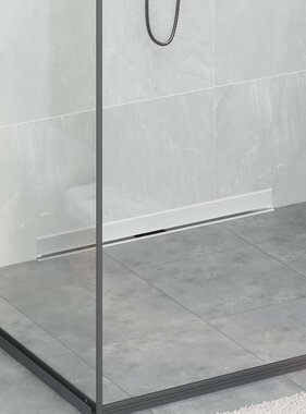 VidaXL Wandgemonteerde Douche Afvoer Zilver 80 cm Roestvrij staal 304