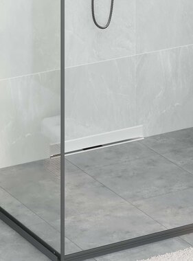 VidaXL Wandgemonteerde Douche Afvoer Zilver 50 cm Roestvrij staal 304