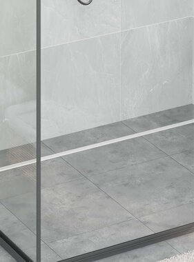 VidaXL 360° Doucheafvoer Met Slank Model Zilver 100 cm