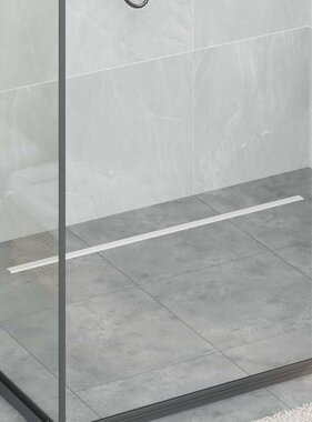 VidaXL 360° Doucheafvoer Met Slank Model Zilver 90 cm