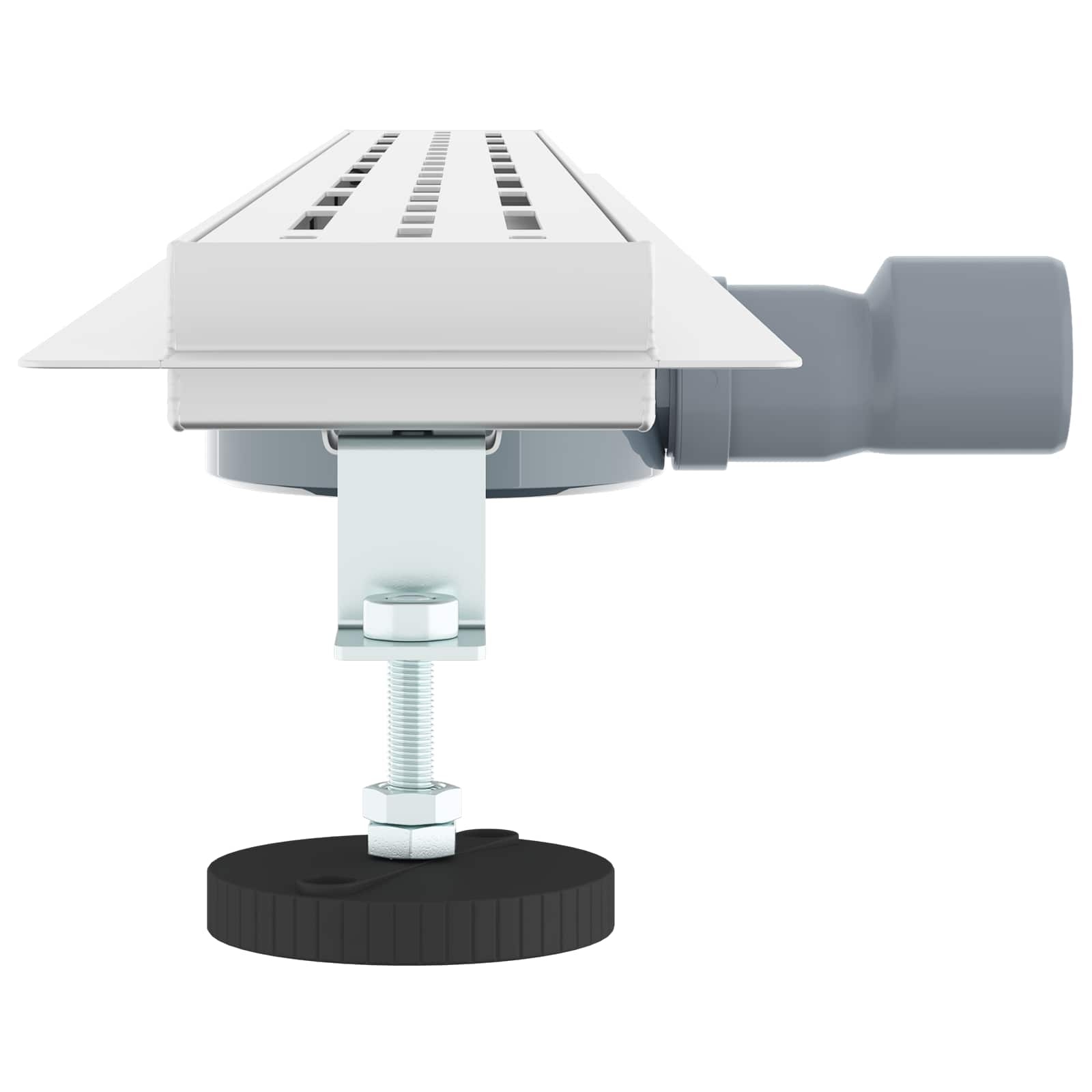 VidaXL 362 Graden Doucheafvoer met Lijnontwerp Zilver 100 cm