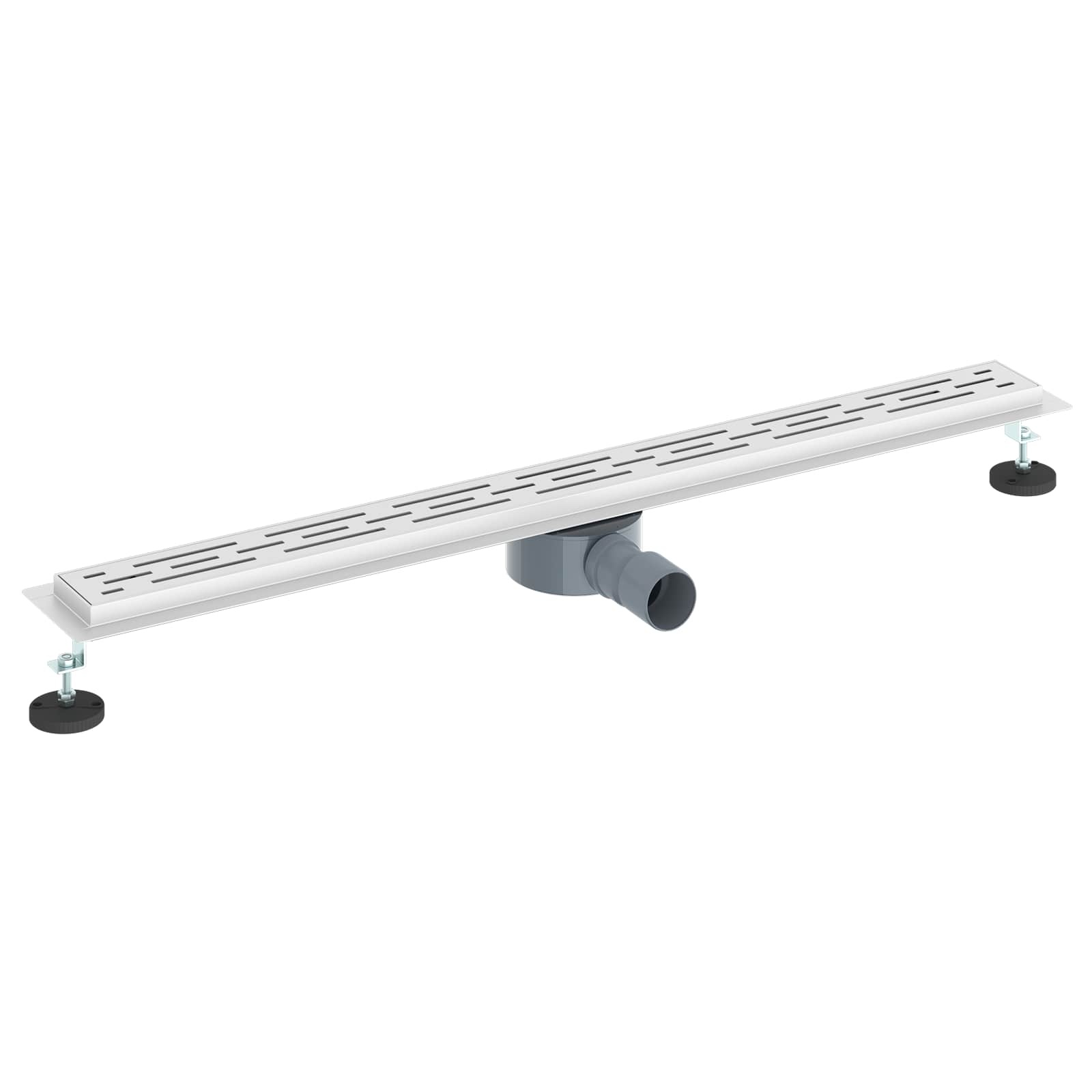 VidaXL 362 Graden Doucheafvoer met Lijnontwerp Zilver 90 cm