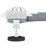 VidaXL 362 Graden Doucheafvoer met Lijnontwerp Zilver 90 cm