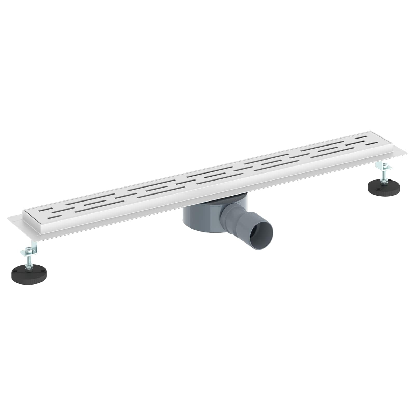 VidaXL 362 Graden Doucheafvoer met Lijnontwerp Zilver 70 cm