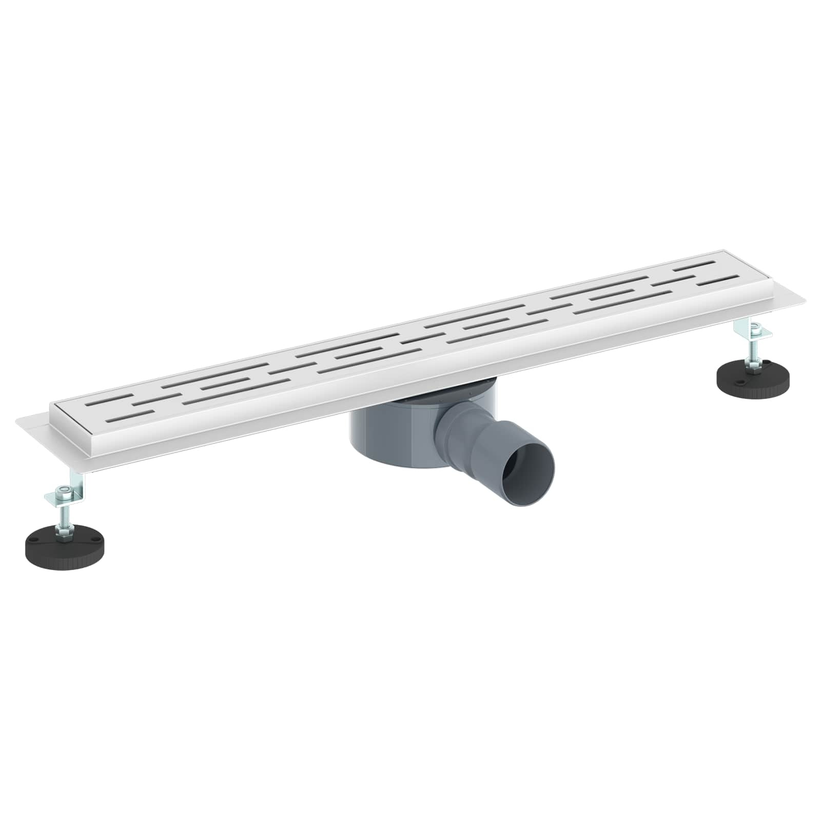 VidaXL 362 Graden Doucheafvoer met Lijnontwerp Zilver 60 cm