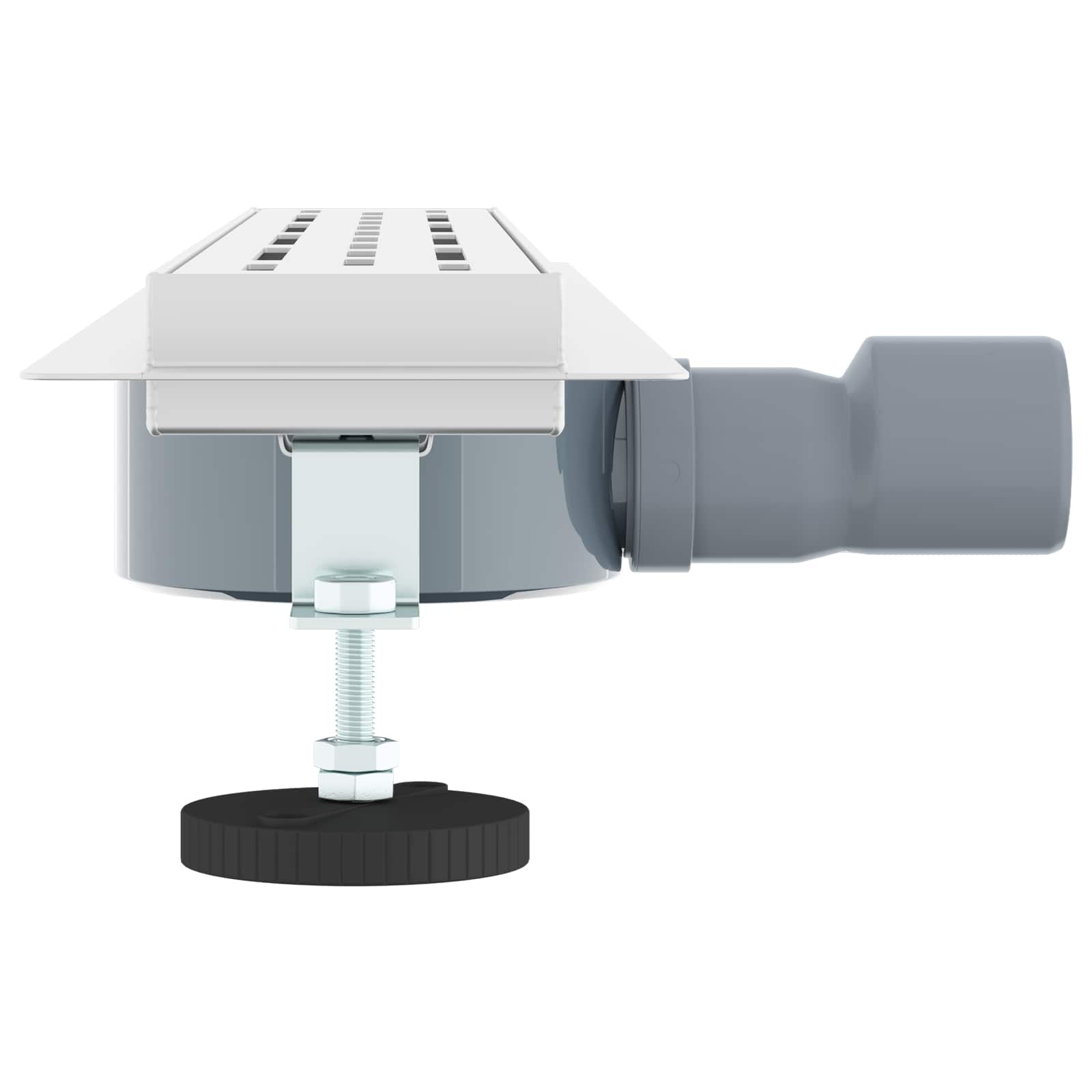 VidaXL 362 Graden Doucheafvoer met Lijnontwerp Zilver 60 cm