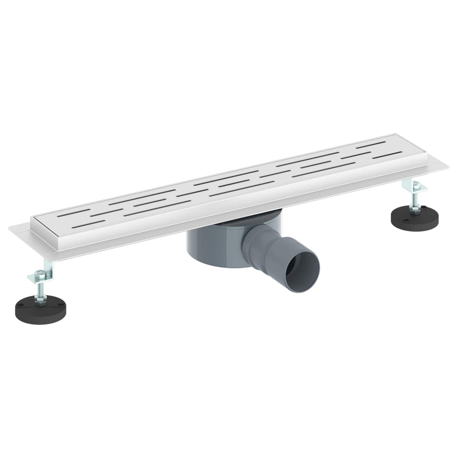 VidaXL 362 Graden Doucheafvoer met Lijnontwerp Zilver 50 cm