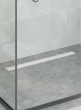 VidaXL Doucheafvoer 2-in-1 met 360° Sifon Zilver 80 cm