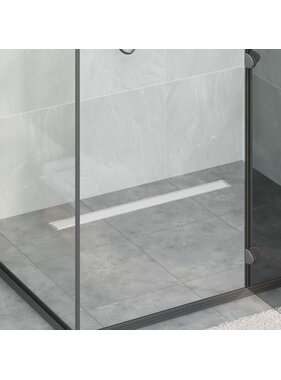 VidaXL Doucheafvoer 2-in-1 met 360° Sifon Zilver 80 cm