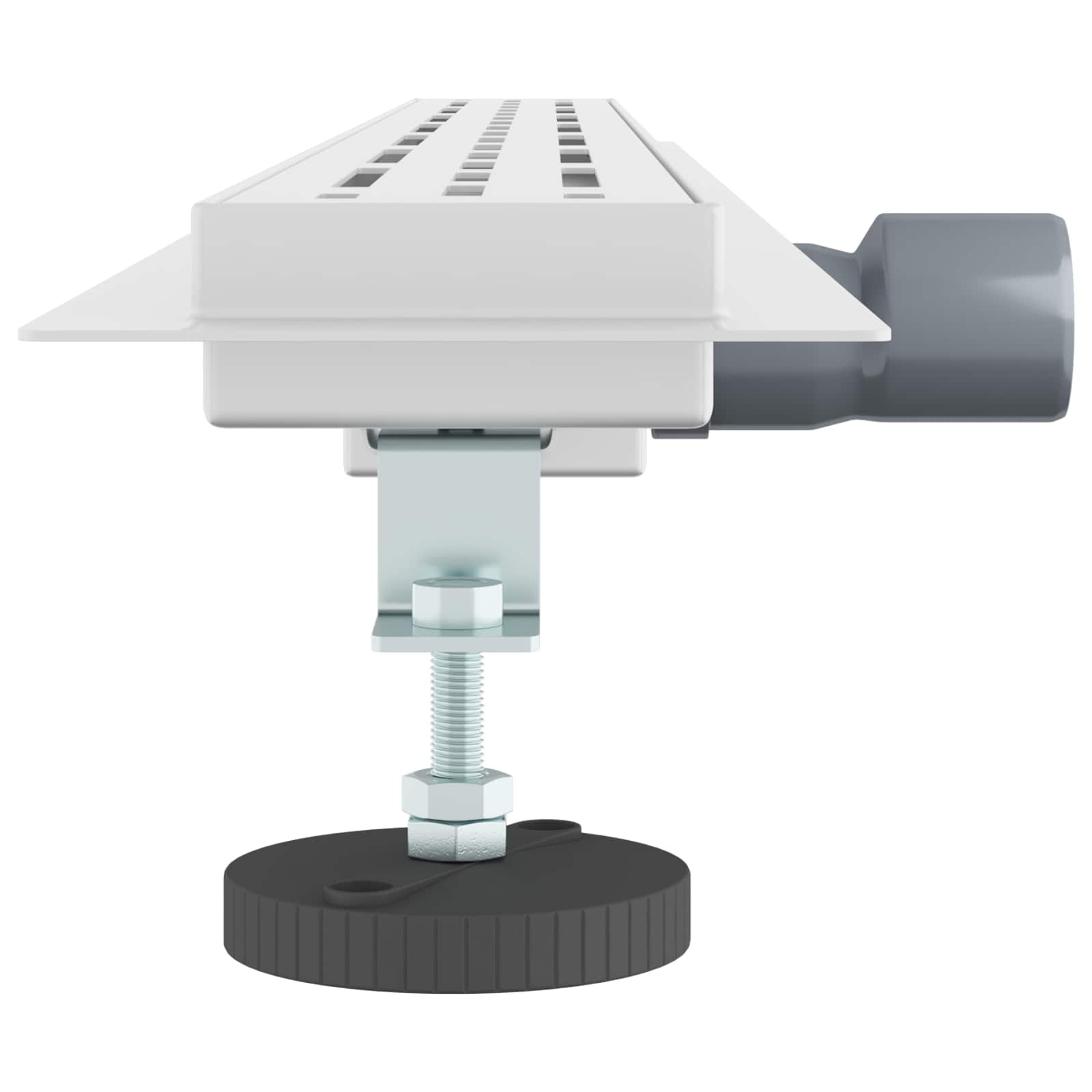 VidaXL Doucheafvoer met Glazen Deksel Zilver 100 cm