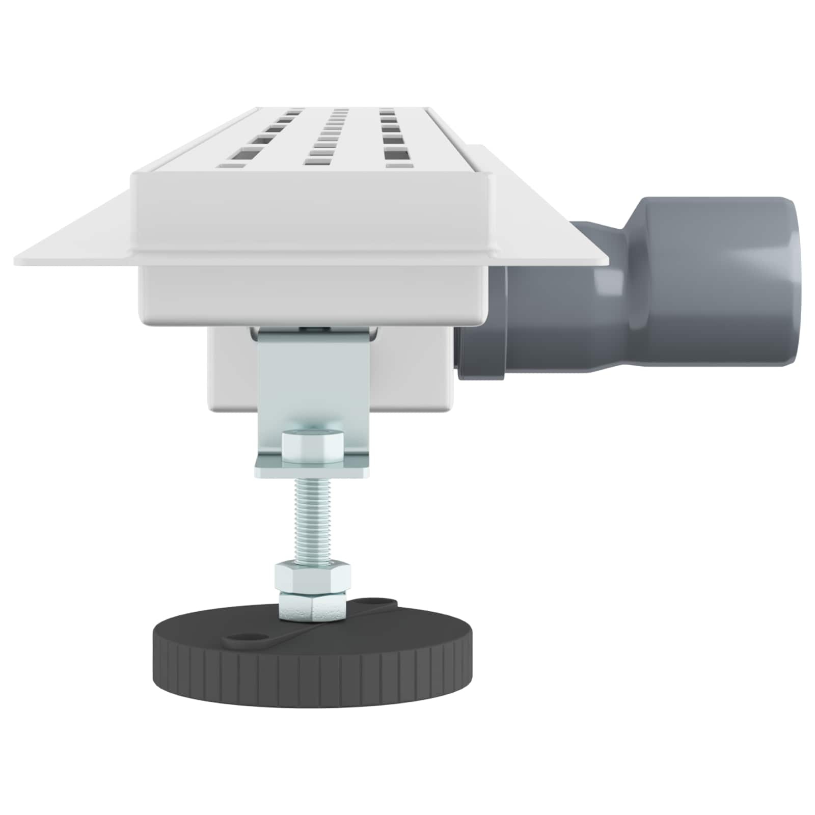 VidaXL Doucheafvoer met Glazen Deksel Zilver 80 cm Roestvrij staal 304