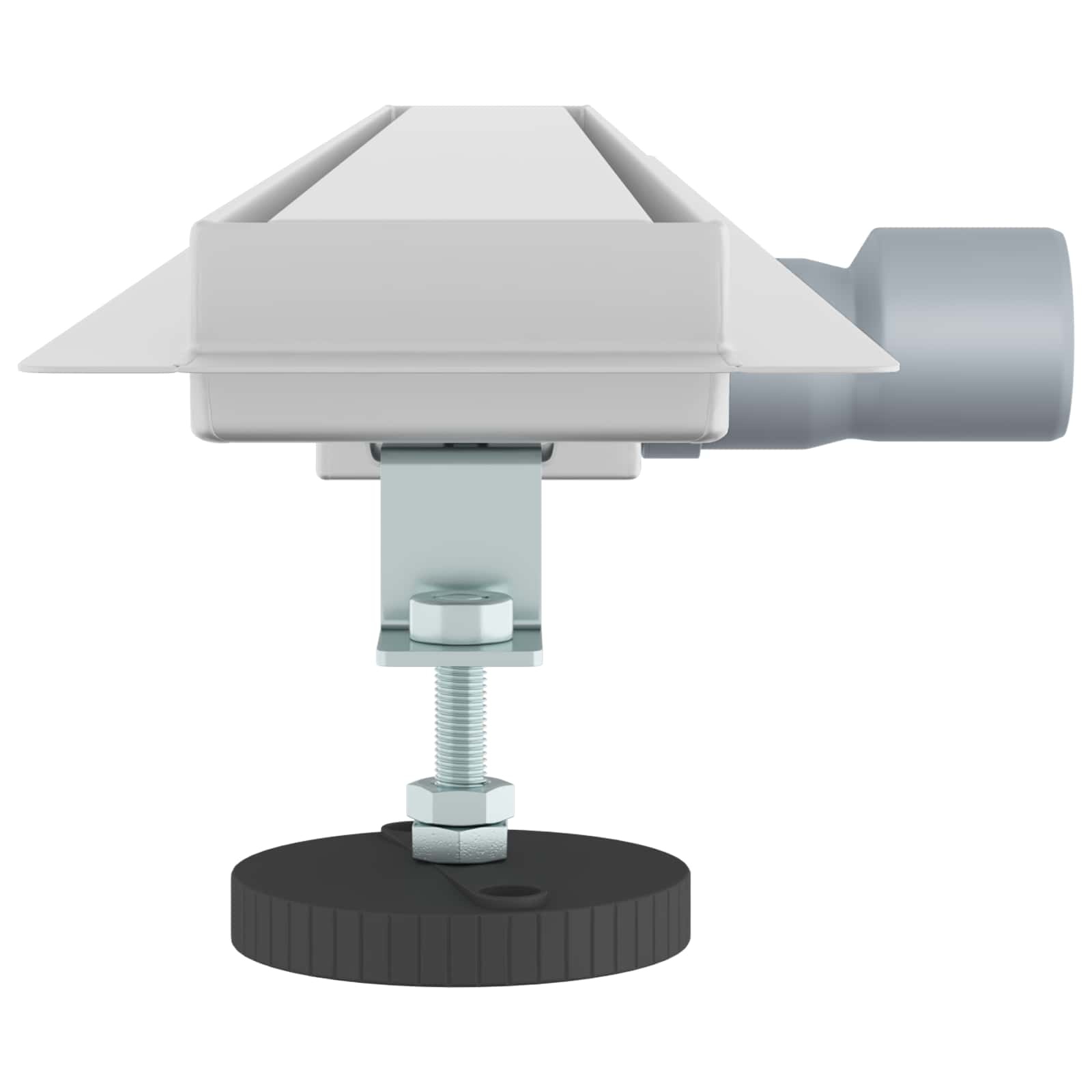 VidaXL Doucheafvoer met Glazen Deksel Zilver 90 cm Roestvrij staal 304