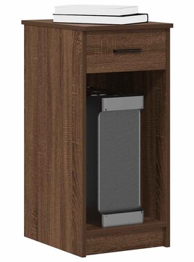 VidaXL Computertorenstandaard met lade 35x45x77 cm bruin eikenkleur