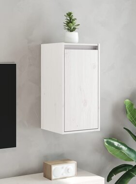 VidaXL Wandkast 30x30x60 cm massief grenenhout wit