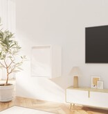 VidaXL Wandkast 30x30x40 cm massief grenenhout wit
