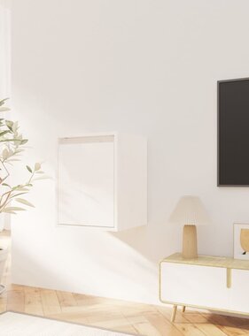 VidaXL Wandkast 30x30x40 cm massief grenenhout wit