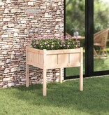 VidaXL Tuin Bloempot Natuur 70 x 70 x 70 cm Massief grenenhout