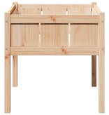 VidaXL Tuin Bloempot Natuur 70 x 70 x 70 cm Massief grenenhout