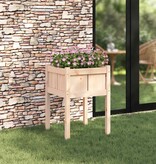 VidaXL Tuin Bloempot Natuur 50 x 50 x 70 cm Massief grenenhout