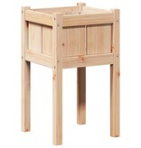 VidaXL Tuin Bloempot Natuur 40 x 40 x 70 cm Massief grenenhout