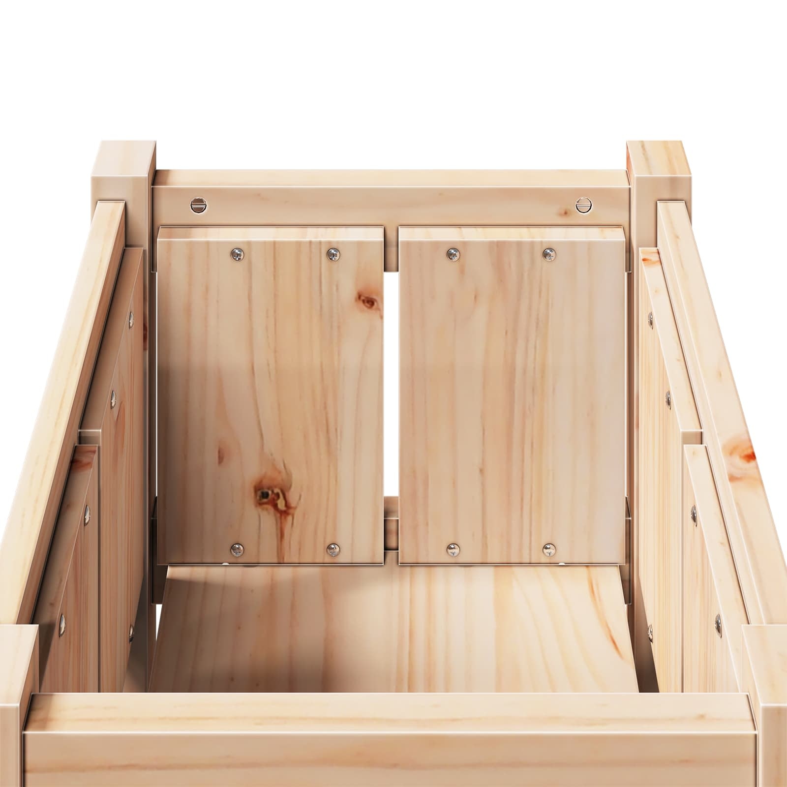 VidaXL Tuin Bloempot Natuur 40 x 40 x 70 cm Massief grenenhout