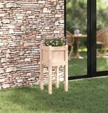 VidaXL Tuin Bloempot Natuur 31 x 31 x 70 cm Massief grenenhout