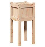 VidaXL Tuin Bloempot Natuur 31 x 31 x 70 cm Massief grenenhout