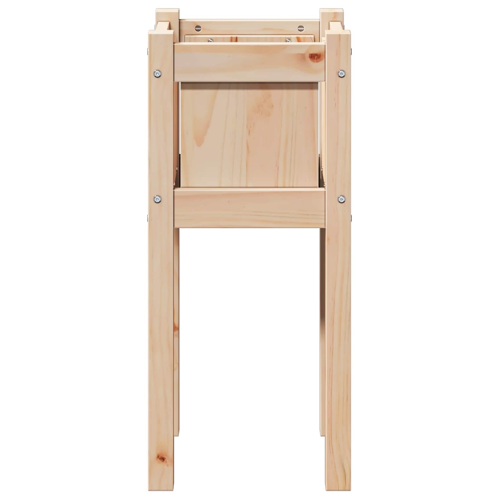 VidaXL Tuin Bloempot Natuur 31 x 31 x 70 cm Massief grenenhout