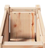 VidaXL Tuin Bloempot Natuur 31 x 31 x 70 cm Massief grenenhout