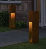 VidaXL Zonne LED Padverlichting 2 pcs Gegalvaniseerd Gegalvaniseerd