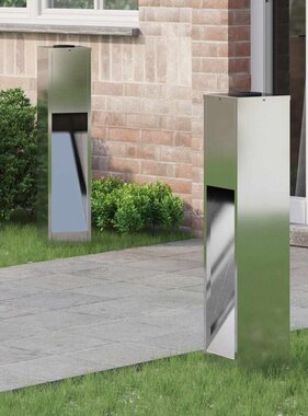 VidaXL Zonne LED Padverlichting 2 pcs Gegalvaniseerd Gegalvaniseerd