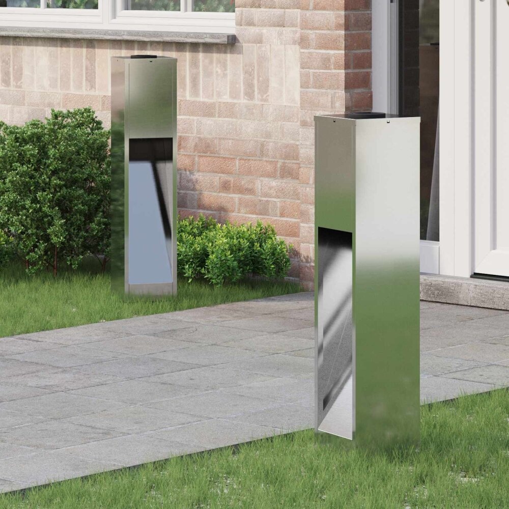 VidaXL Zonne LED Padverlichting 2 pcs Gegalvaniseerd Gegalvaniseerd