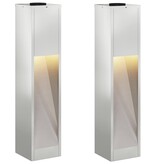 VidaXL Zonne LED Padverlichting 2 pcs Gegalvaniseerd Gegalvaniseerd