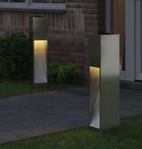VidaXL Zonne LED Padverlichting 2 pcs Gegalvaniseerd Gegalvaniseerd