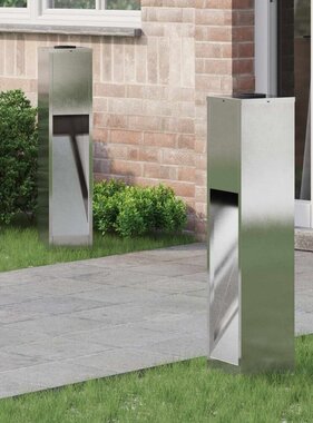 VidaXL Zonne LED Padverlichting 2 pcs Roestvrij staal Roestvrij staal