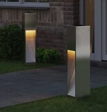 VidaXL Zonne LED Padverlichting 2 pcs Roestvrij staal Roestvrij staal