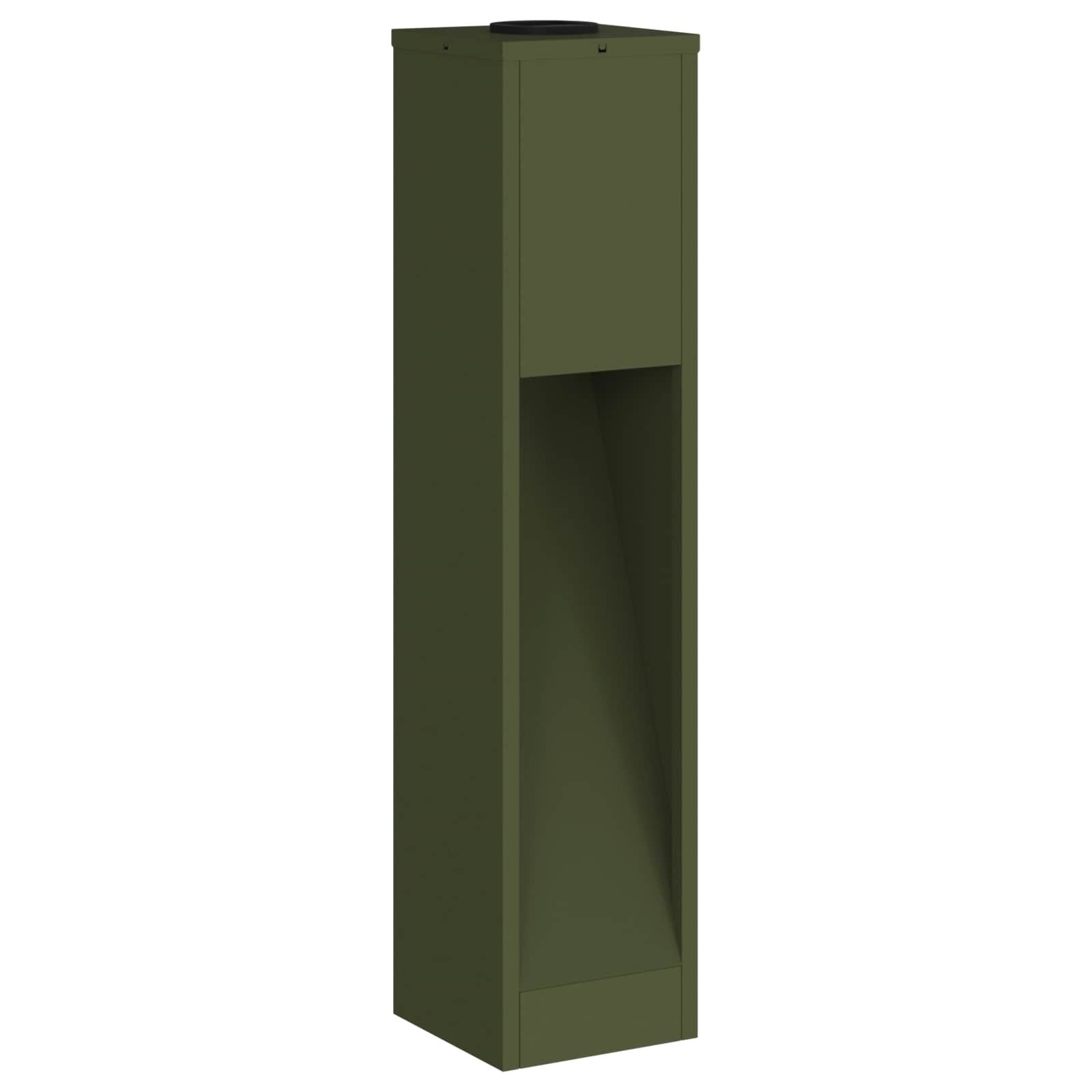 VidaXL Zonne LED Padverlichting 2 pcs Olijf Groen Koudgewalst staal