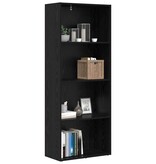 VidaXL Boekenkast Zwart Eiken 60 x 30 x 151,5 cm Bewerkt hout