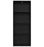 VidaXL Boekenkast Zwart Eiken 60 x 30 x 151,5 cm Bewerkt hout