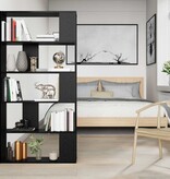 VidaXL Boekenkast Zwart Eiken 80 x 24 x 159 cm Bewerkt hout